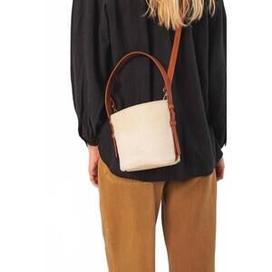 NEW INDI & COLD women's piedra calfhair tote bag in beige